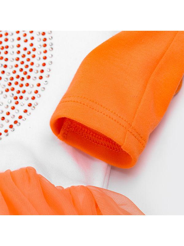 Halloween Baby Girls 2-piece Set Pumpkin Romper Dress+Headband - dianjiang-