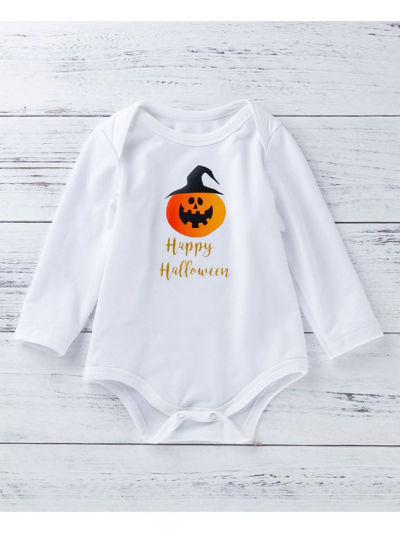 3-Piece Halloween Baby Outfits Pumpkin Bodysuit+Pants+Hat - dianjiang-