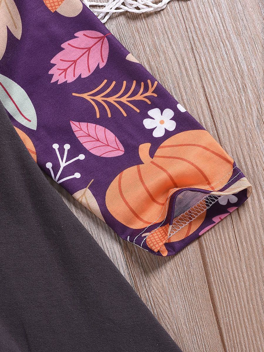 Halloween Baby Toddler Girls Pumpkin Long Sleeves Dress - dianjiang-