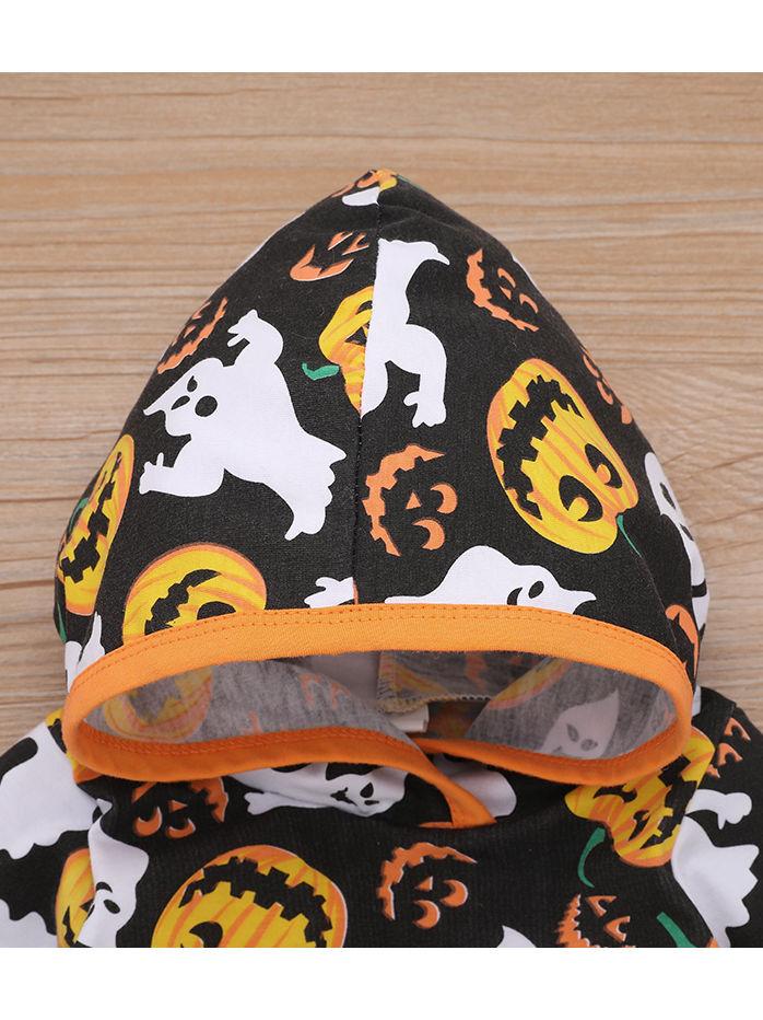 Halloween Ghost Pumpkin Infant Baby Hoodie Overall - dianjiang-