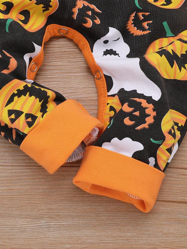 Halloween Ghost Pumpkin Infant Baby Hoodie Overall - dianjiang-