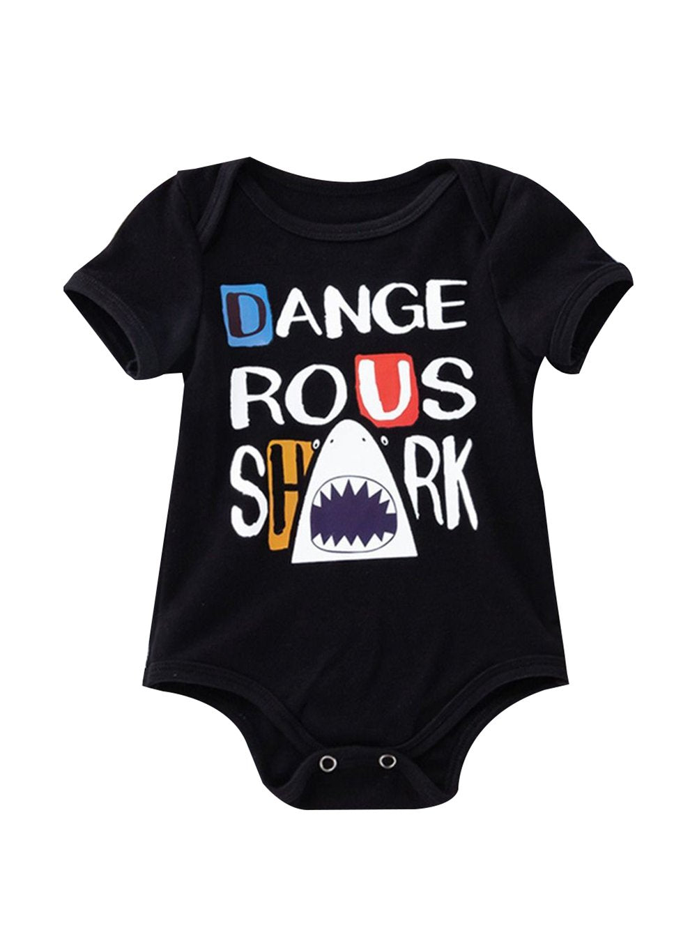 Halloween Letters Print Baby Black Romper Onesies - dianjiang-