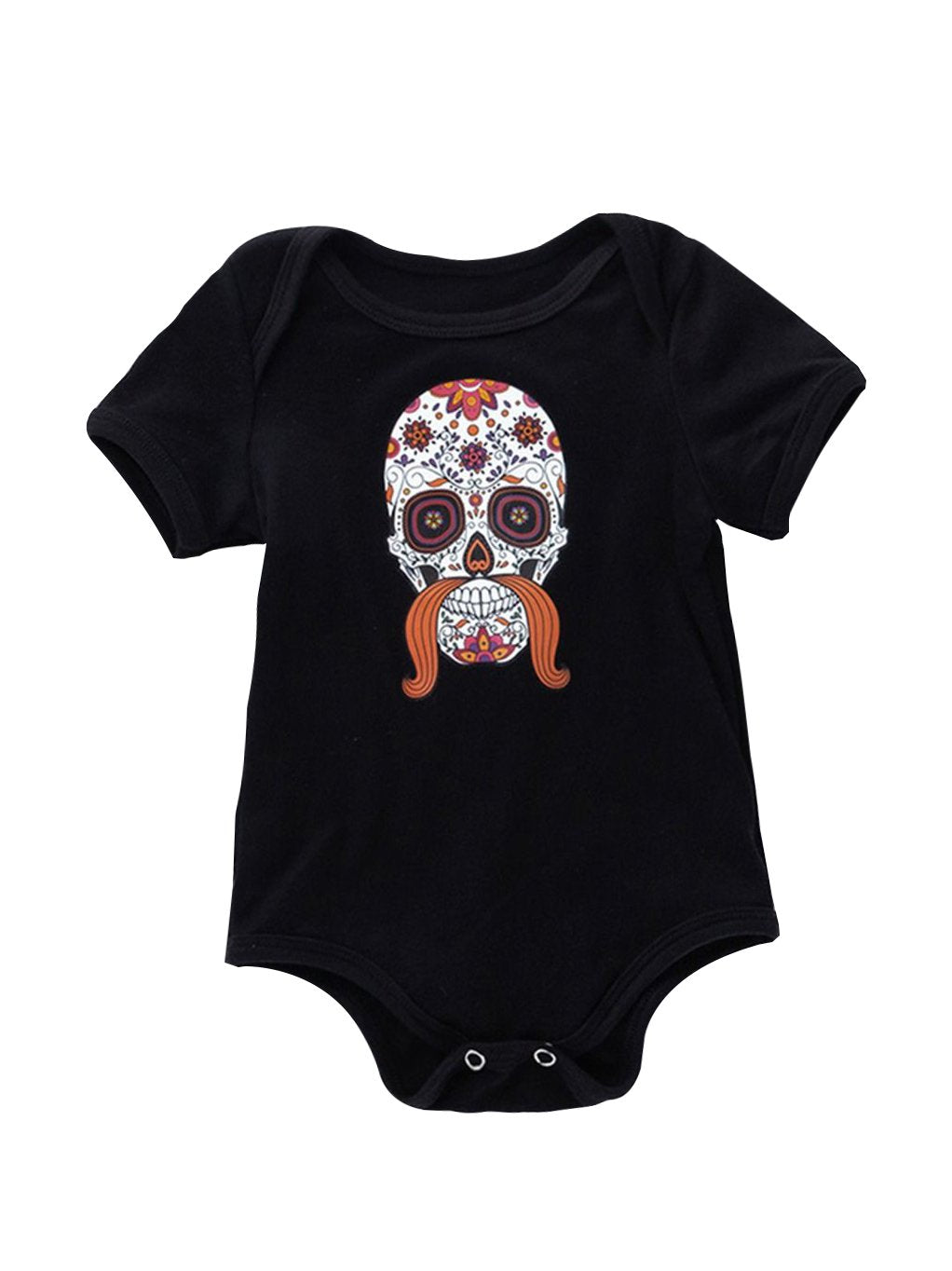 Halloween Letters Print Baby Black Romper Onesies - dianjiang-