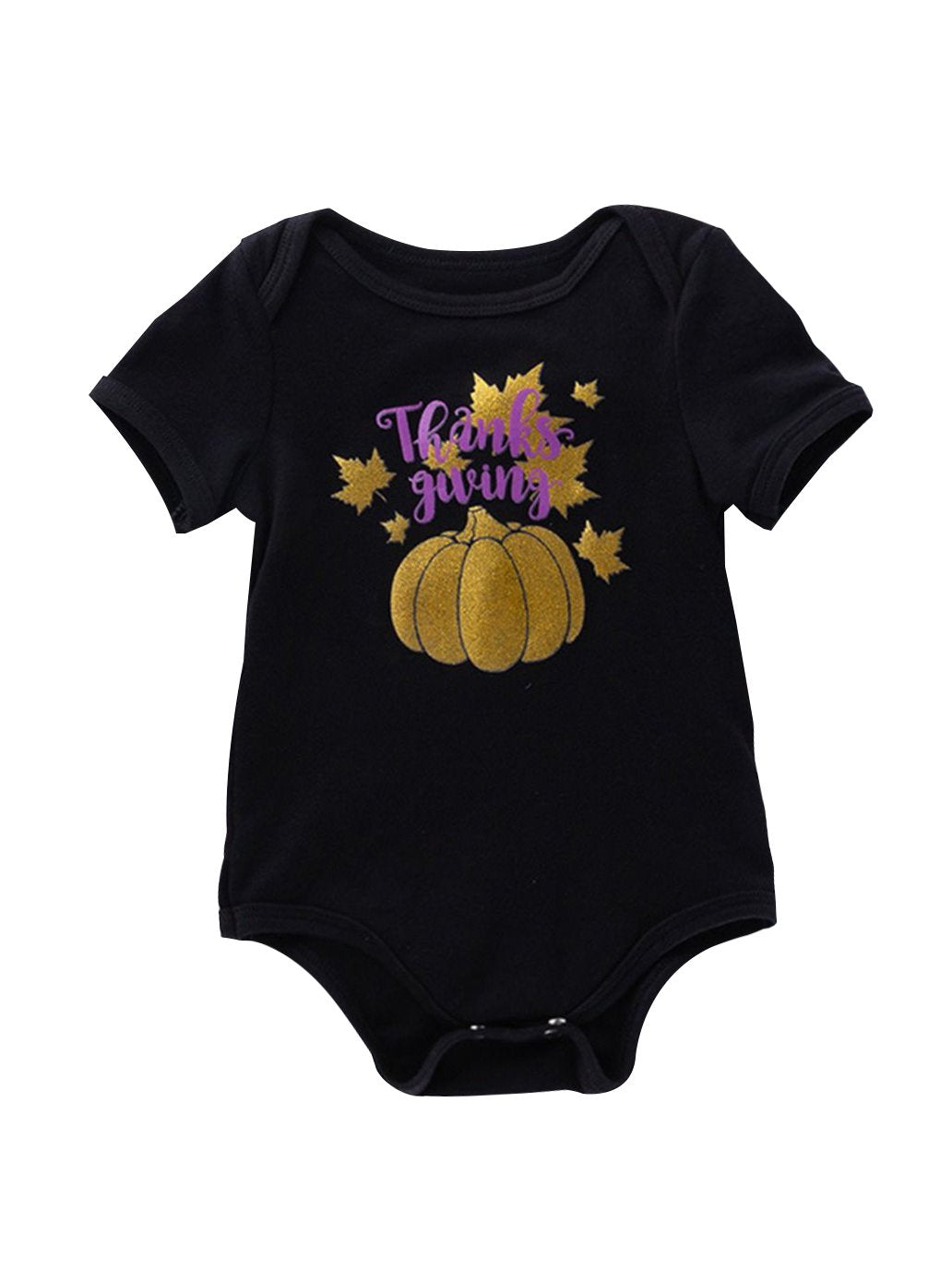 Halloween Letters Print Baby Black Romper Onesies - dianjiang-