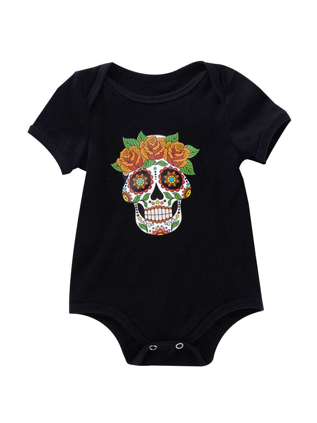 Halloween Letters Print Baby Black Romper Onesies - dianjiang-