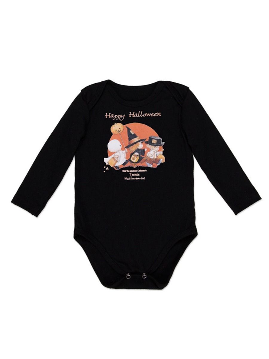 Halloween Pumkin Elf Cartoon Pattern Baby Long Sleeve Onesie - dianjiang-