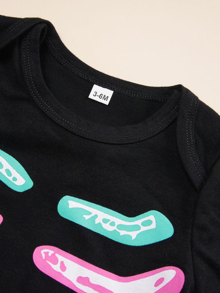 Halloween Theme Jumpsuit Matching Hat 2-Piece Outfit - dianjiang-