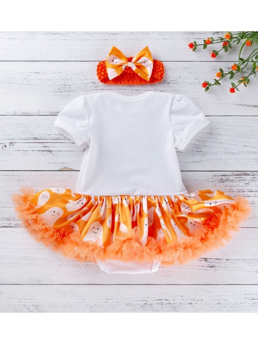 Happy Halloween 2-Piece Romper Dress + Headband - dianjiang-