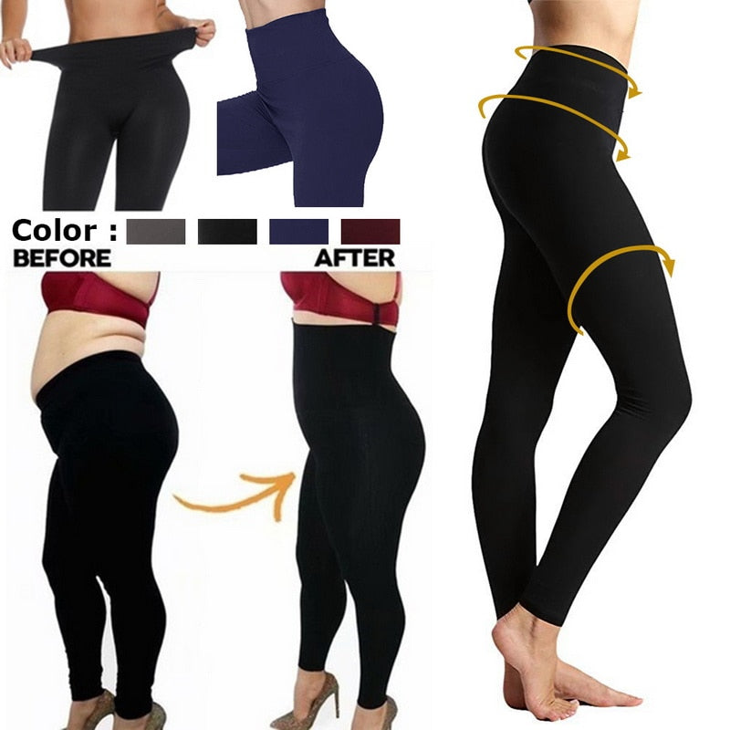 PUIMENTIUA Women Leggings Fitness Seamless Tummy Fitness Pants High Waist Workout Trousers Slim Gym Sportswear Plus Size 3XL - dianjiang-