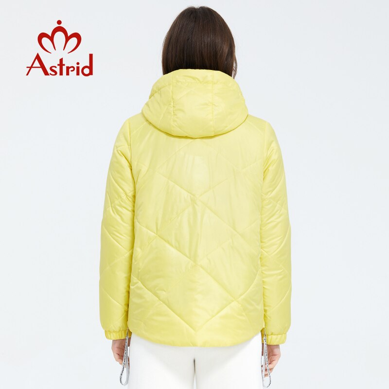 Astrid 2020 Spring Women Parka  Tide brand  Coat Warm Jacket  Bright Women's Jacket Thin Cotton  Casual  Short  big size ZM-3555 - dianjiang-