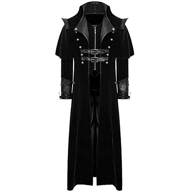 Oeak Mens Medieval Retro Jacket Gothic Frock Coat Tuxedo Halloween Formal Costume 2019 New Mens Steampunk Oversize Coats S-5XL - dianjiang-