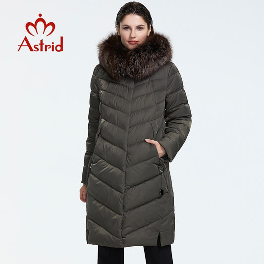 Astrid 2019 Winter new arrival down jacket women with a fur collar loose clothing outerwear quality women winter coat FR-2160 - dianjiang-