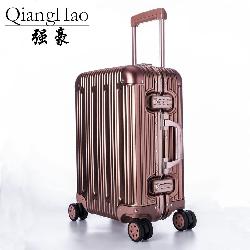 20"25" 29" inch 100%Aluminium alloy Luggage Suitcase Travel Traveling Trolley Rolling Spinner Hardside Carry On Luggage Suitcase - dianjiang-