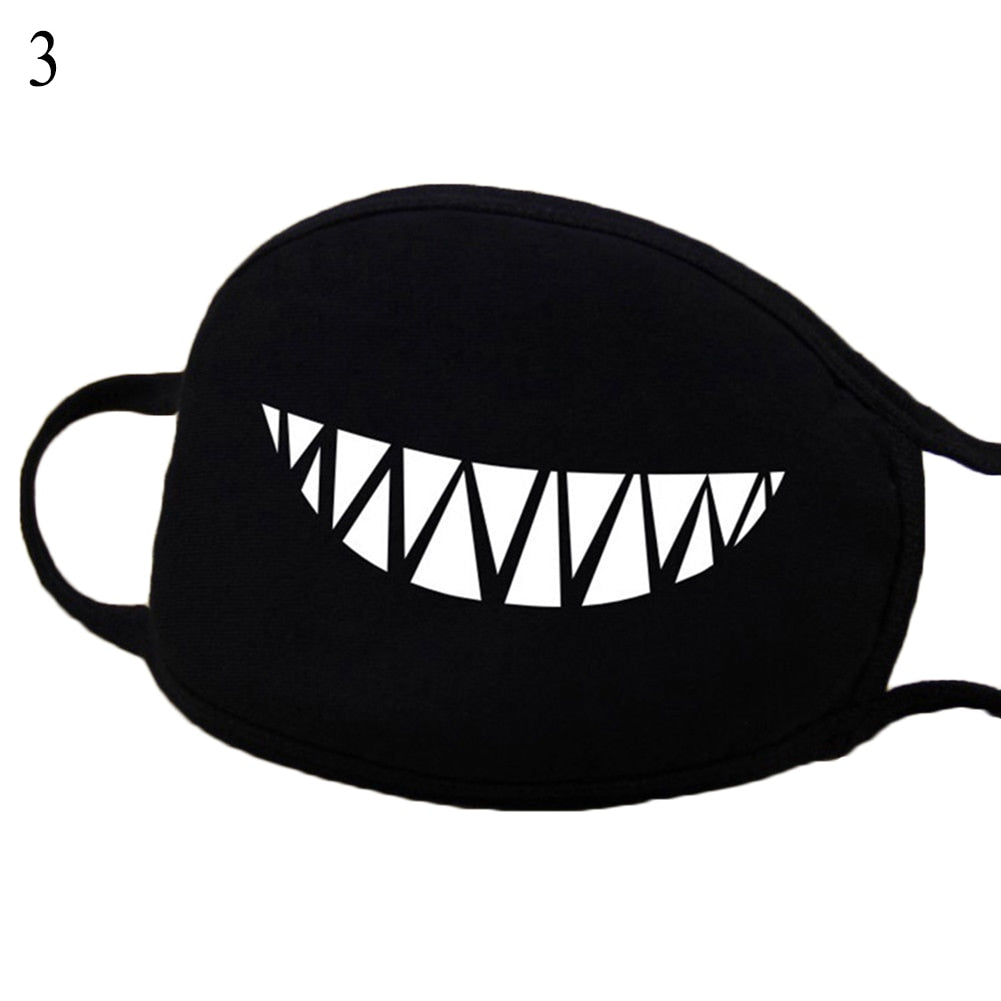 Cotton Windproof Mouth Face Mask 12 Style Teeth Pattern Cartoon Mouth Masks Anime Mask Autumn Fashion Warm Face Mask Hot Sale - dianjiang-