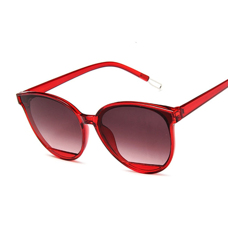 New Classic Oval Red Women Sunglasses Female Vintage Luxury Plastic Brand Designer Cat Eye Sun Glasses UV400 Fashion - dianjiang-