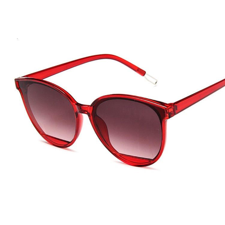 New Classic Oval Red Women Sunglasses Female Vintage Luxury Plastic Brand Designer Cat Eye Sun Glasses UV400 Fashion - dianjiang-