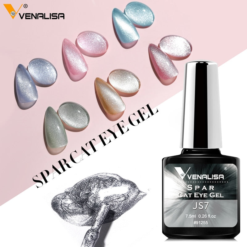 Venalisa Transparent Gel Polish Varnishes Hybrid Nails For Manicure 7.5ML Ice Spar Cat Eyes Soak off Enamel UV Gel Nail Polish - dianjiang-