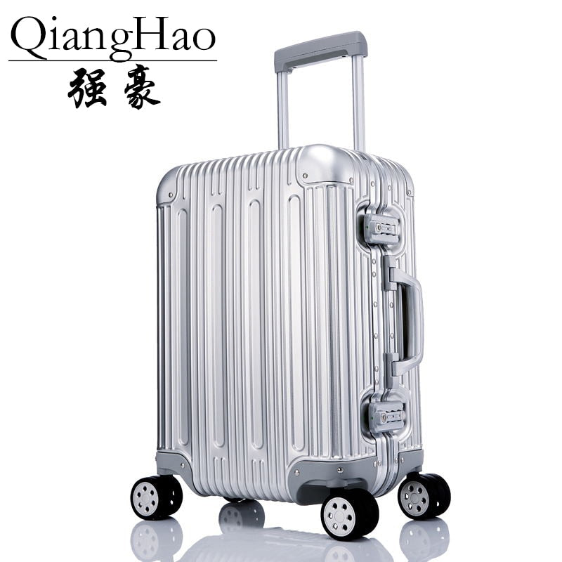 20"25" 29" inch 100%Aluminium alloy Luggage Suitcase Travel Traveling Trolley Rolling Spinner Hardside Carry On Luggage Suitcase - dianjiang-