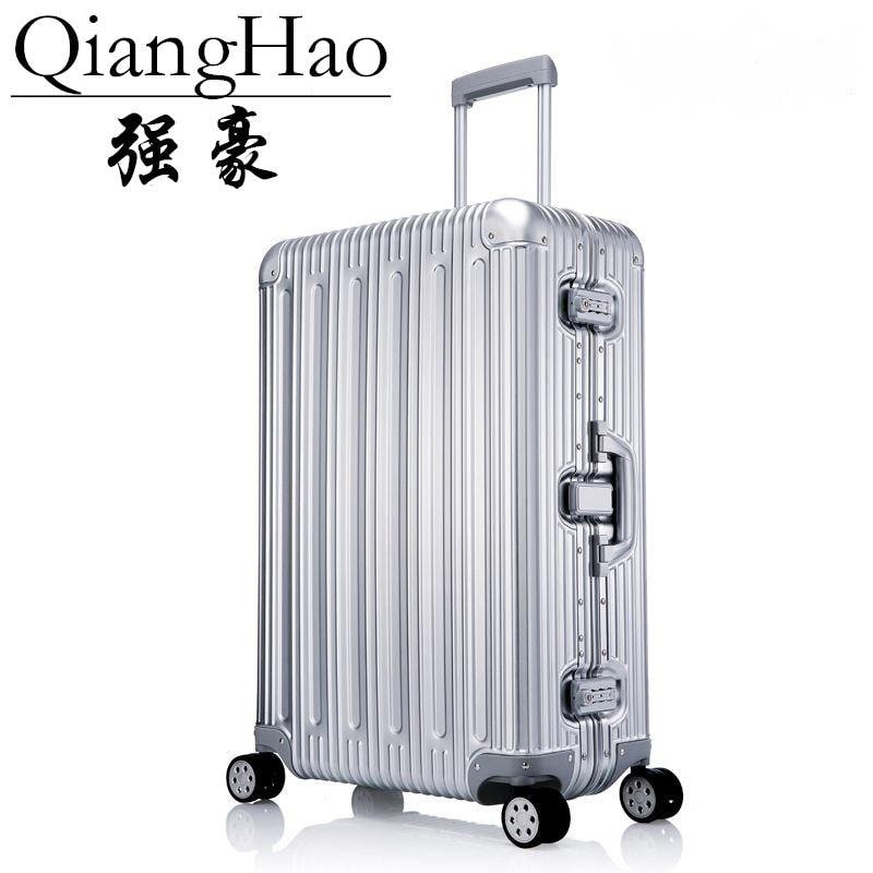 20"25" 29" inch 100%Aluminium alloy Luggage Suitcase Travel Traveling Trolley Rolling Spinner Hardside Carry On Luggage Suitcase - dianjiang-