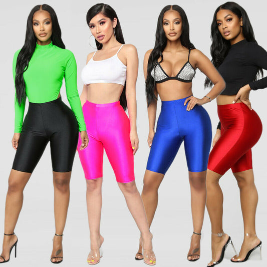 Women Cycling Shorts Dancing Gym Biker Slim Active Sports Solid Sexy Skinny 2019 New Summer - dianjiang-