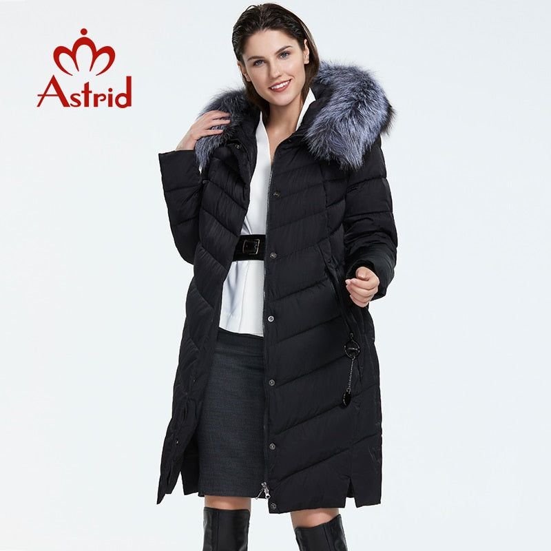 Astrid 2019 Winter new arrival down jacket women with a fur collar loose clothing outerwear quality women winter coat FR-2160 - dianjiang-