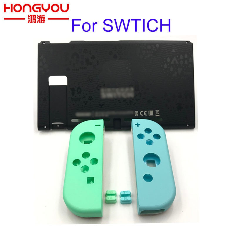 Original quality Back Case Rear Cover Panel Frame For Nintendo Switch Animal Crossing Console & Joy-con Housing Case buttons - dianjiang-