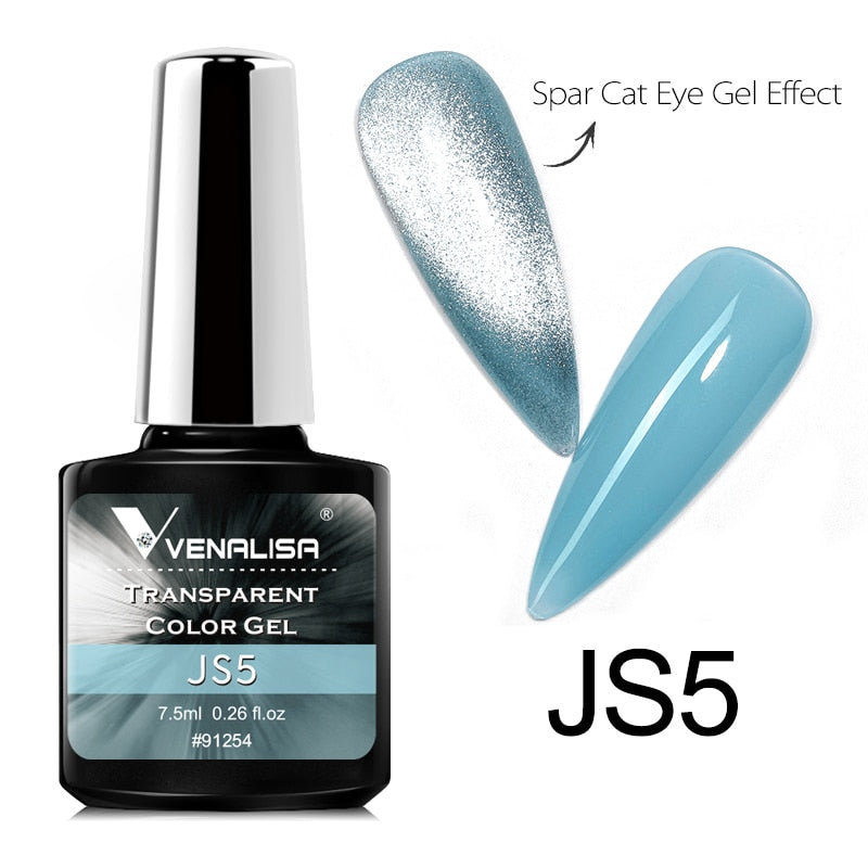 Venalisa Transparent Gel Polish Varnishes Hybrid Nails For Manicure 7.5ML Ice Spar Cat Eyes Soak off Enamel UV Gel Nail Polish - dianjiang-