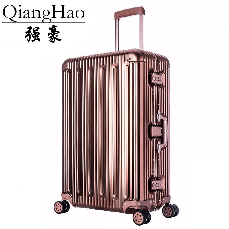 20"25" 29" inch 100%Aluminium alloy Luggage Suitcase Travel Traveling Trolley Rolling Spinner Hardside Carry On Luggage Suitcase - dianjiang-