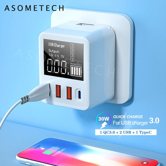 30/40W Quick Charge QC3.0 USB Charger Wall Travel Mobile Phone Adapter Fast Charger USB Charger For iPhone Xiaomi Huawei Samsung - dianjiang-