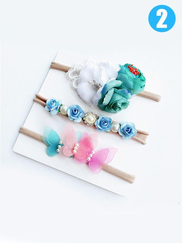 3-piece Bowknot/Wings/Flower/Beads Headband Set Accessories - dianjiang-