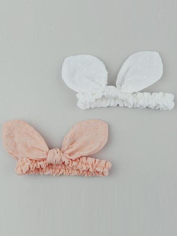 Cute Rabbit Ears Pattern Hair Clip Cotton Headband for 0-24M Baby Girls - dianjiang-
