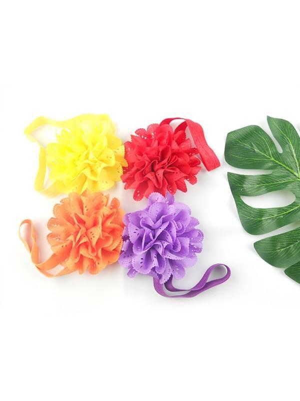 Flower Pierced Elastic Headband for Baby Toddler Girls - dianjiang-