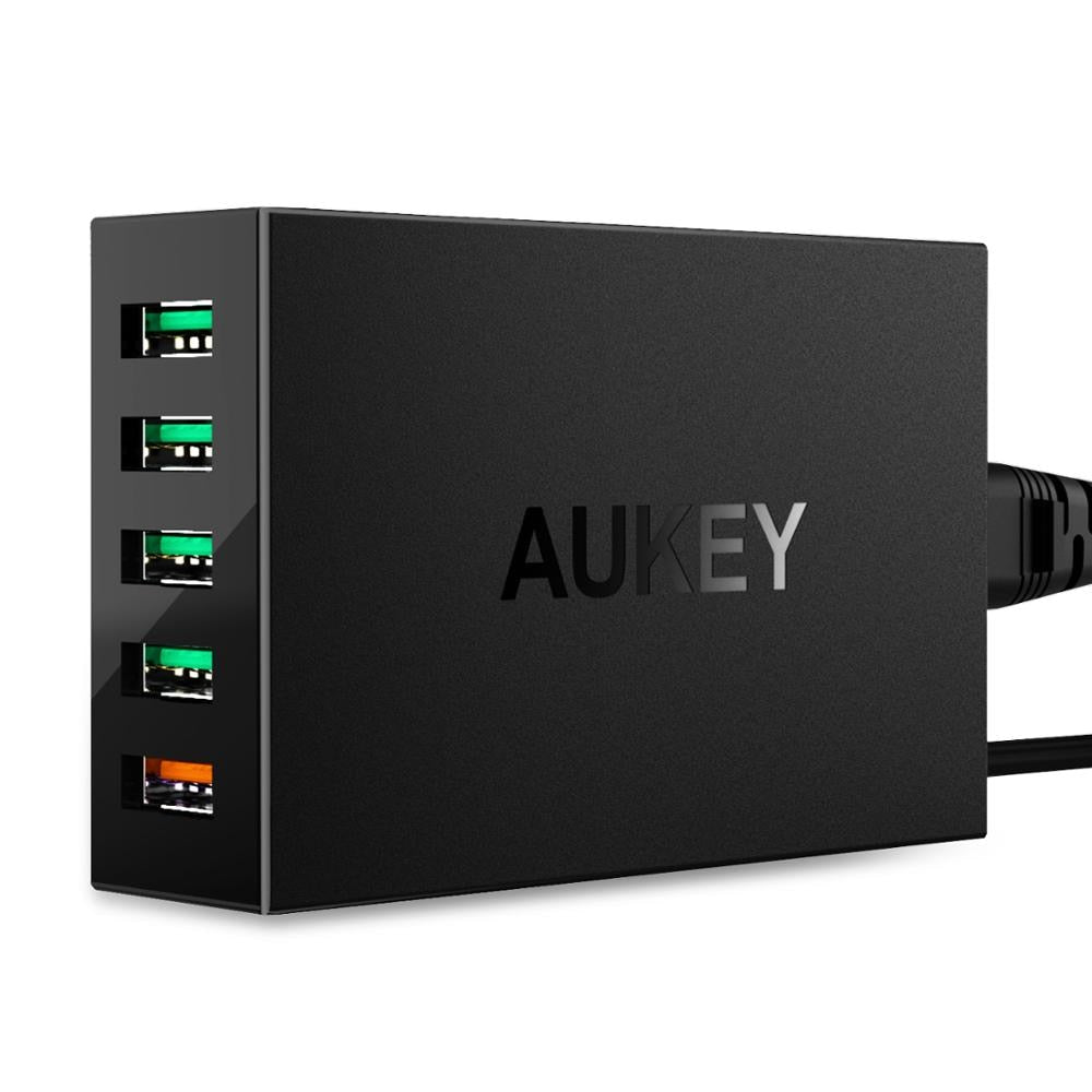 AUKEY Quick Charge 3.0 Mobile Phone Charger 5-Port USB Wall Charger 54W USB Adapter Charging Station For i-Phone11/Pro/Max i-Pad - dianjiang-