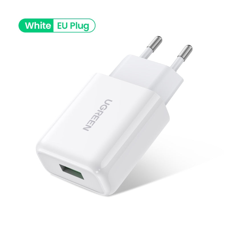 Ugreen USB Quick Charge 3.0 QC 18W USB Charger QC3.0 Fast Wall Charger Mobile Phone Charger for Samsung s10 Huawei Xiaomi iPhone - dianjiang-