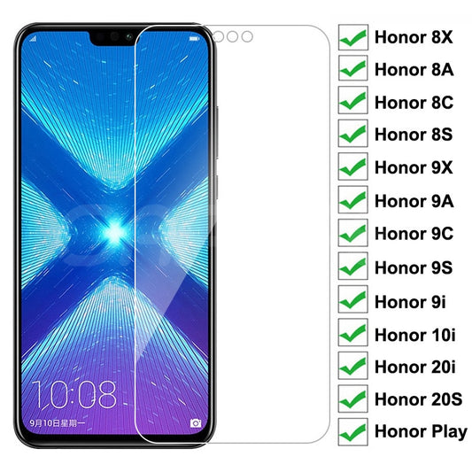 9H Protective Glass For Huawei Honor 8X 8A 8C 8S Tempered Screen Protector Honor 9X 9A 9C 9S 9i 10i 20i 20S Play Glass Film Case - dianjiang-