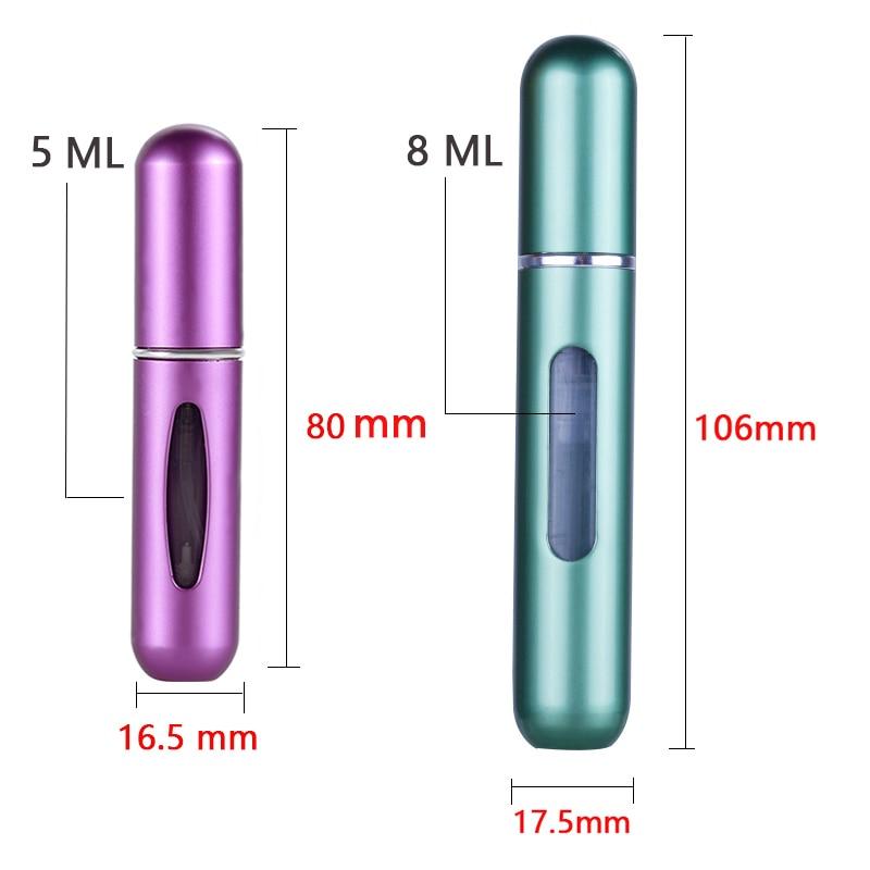 8ml 5ml Portable Mini Refillable Perfume Bottle With Spray Scent Pump Empty Cosmetic Containers Spray Atomizer Bottle For Travel - dianjiang-