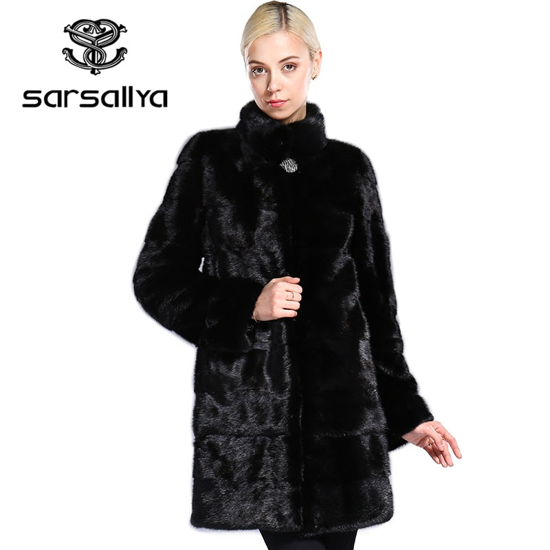 Real Fur Coat Mink Women Winter Natural Fur Mink Coats And Jackets Female Long Warm Vintage Women Clothes 2019 Plus Size 6XL 7XL - dianjiang-