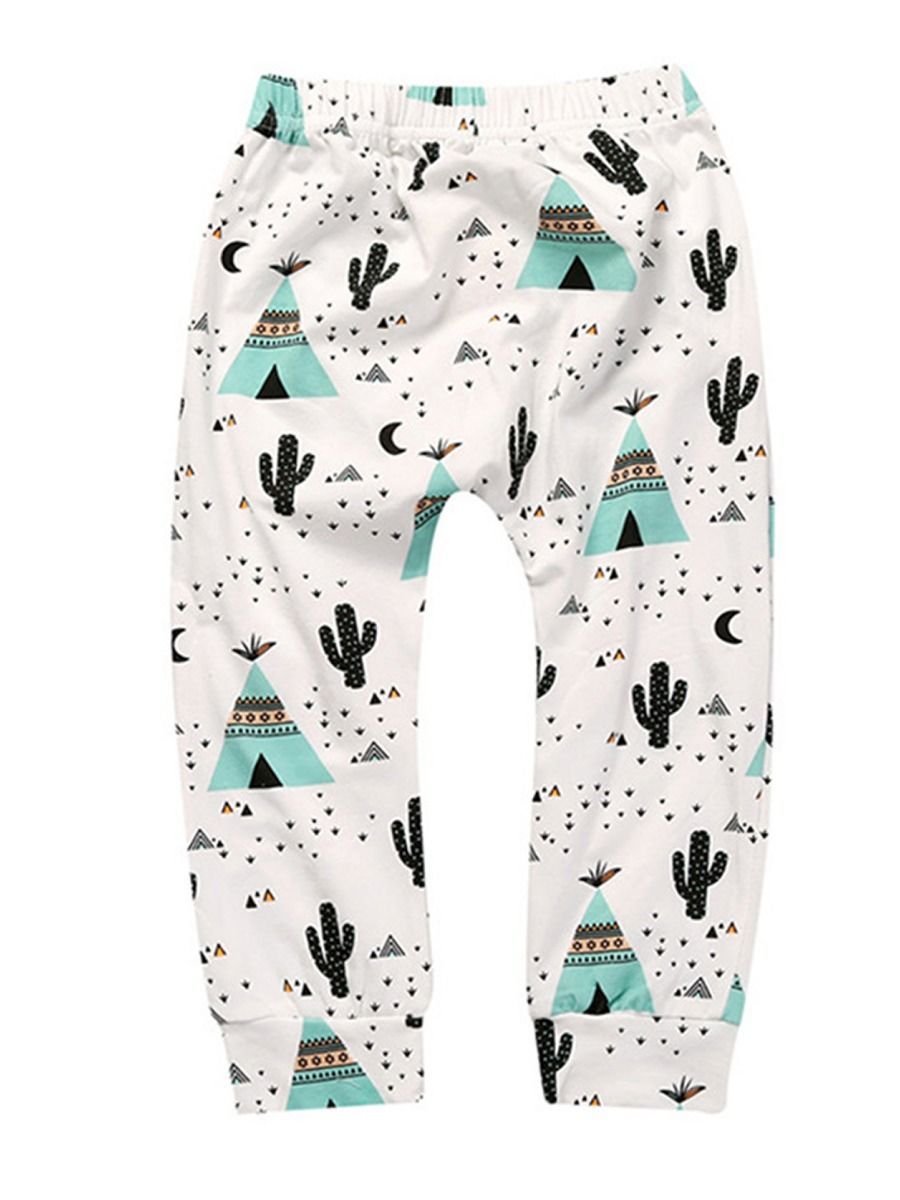 High Summer Cotton Blend Pants Printed Casual Trouser - dianjiang-