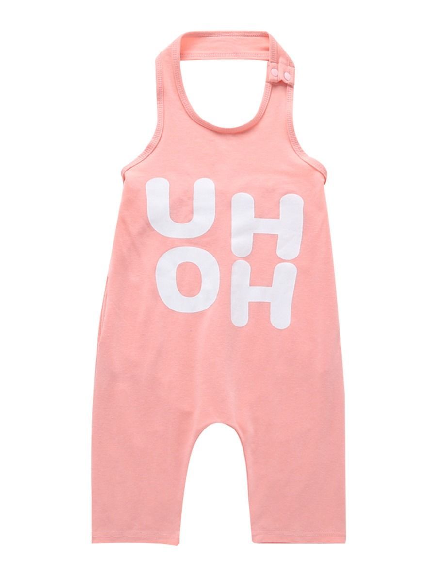 High Summer Letters Print Baby Little Kids Unisex Jumpsuit - dianjiang-