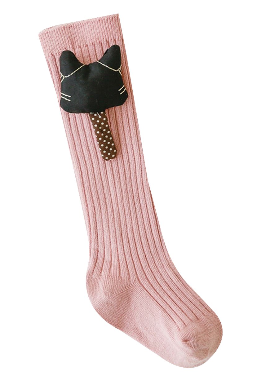 Cute Rabbit/Cat/Strawberry/Flower/Star Trimmed Knee High Warmer Socks Long Stockings - dianjiang-