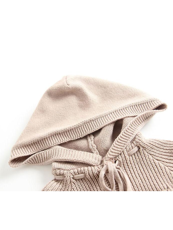 Hooded Crochet New Born Baby Bodysuit Cotton Knitted Infant Romper Wholesale - dianjiang-