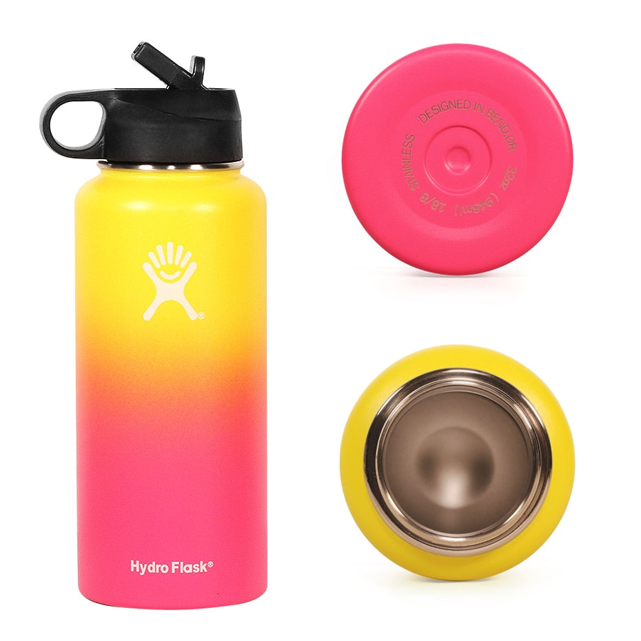 Hydro Flask 18oz 32oz Tumbler Flask Vacuum Insulated Flask Stainless Steel Water Bottle Wide Mouth Outdoors Sports Bottle - dianjiang-