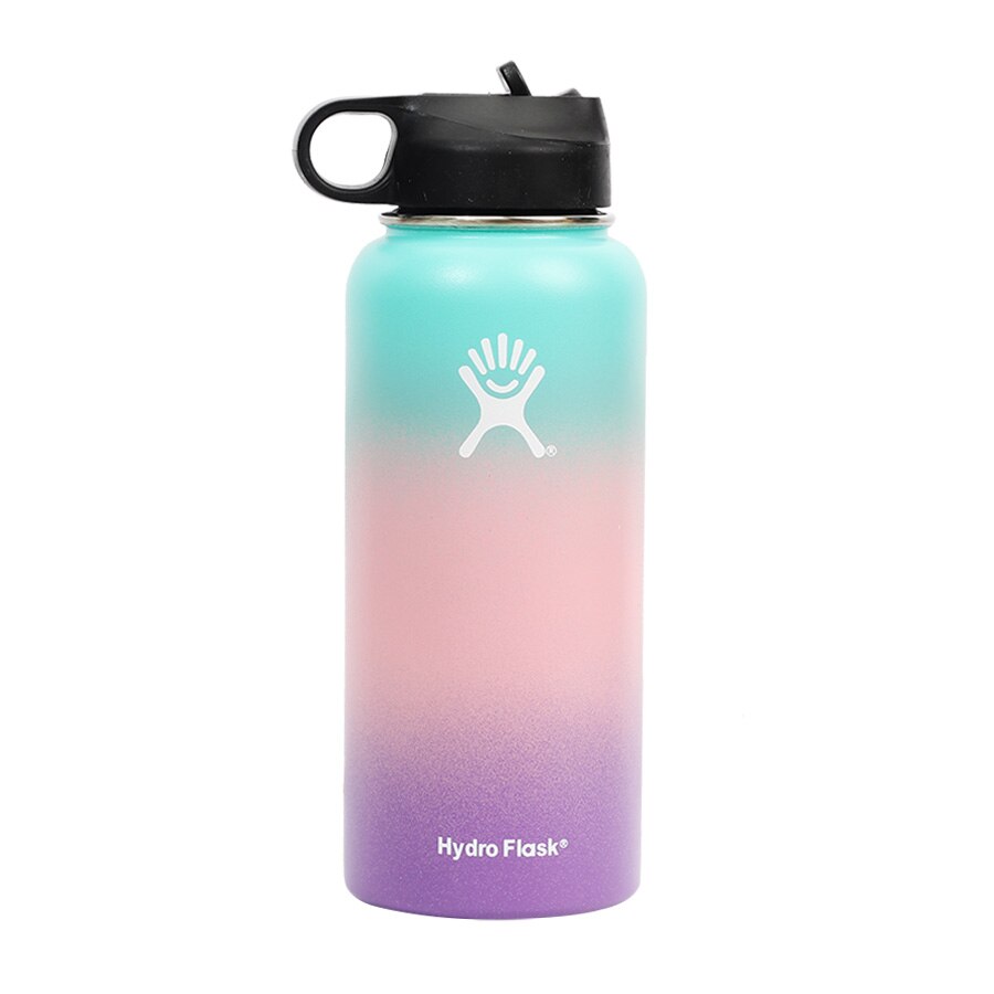 Hydro Flask 18oz/32oz Water Bottle Stainless Steel Vacuum Insulated Wide Mouth Travel Portable Thermal Bottle For Camp Climbing - dianjiang-