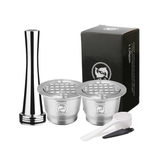 ICafilas For Nespresso Refillable Capsule Reusable Coffee Filter Dripper Steel Cafeteira Capsulas De Cafe Recargables - dianjiang-