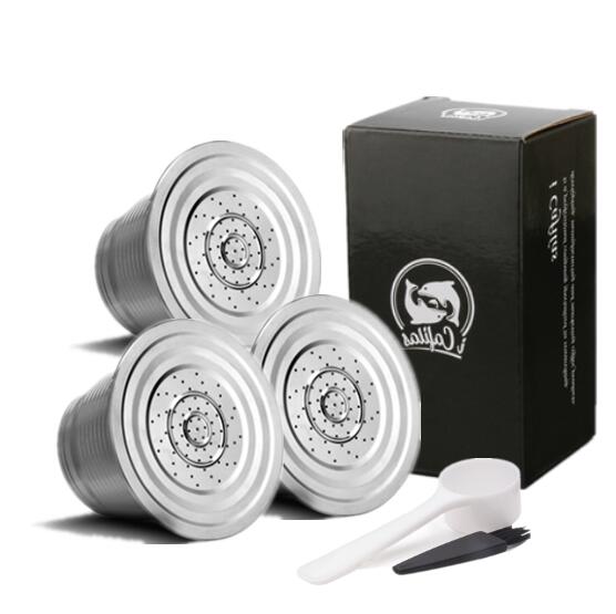 ICafilas For Nespresso Refillable Capsule Reusable Coffee Filter Dripper Steel Cafeteira Capsulas De Cafe Recargables - dianjiang-