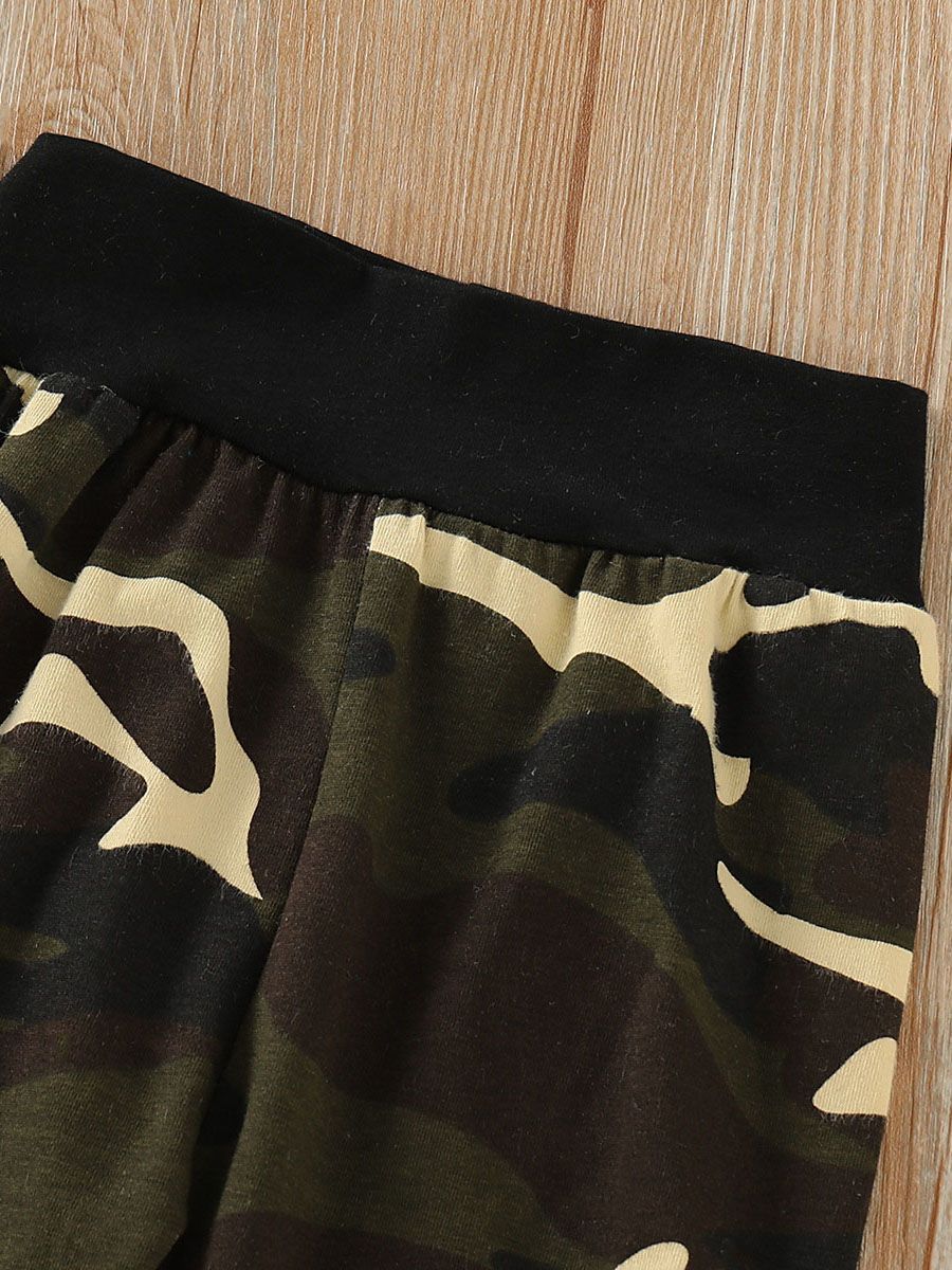 Infant Baby 2-Piece Outfit Bodysuit+Camo Trousers - dianjiang-