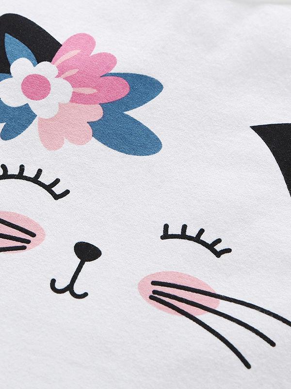 Infant Baby Cute Cat Pattern Bodysuit Romper - dianjiang-