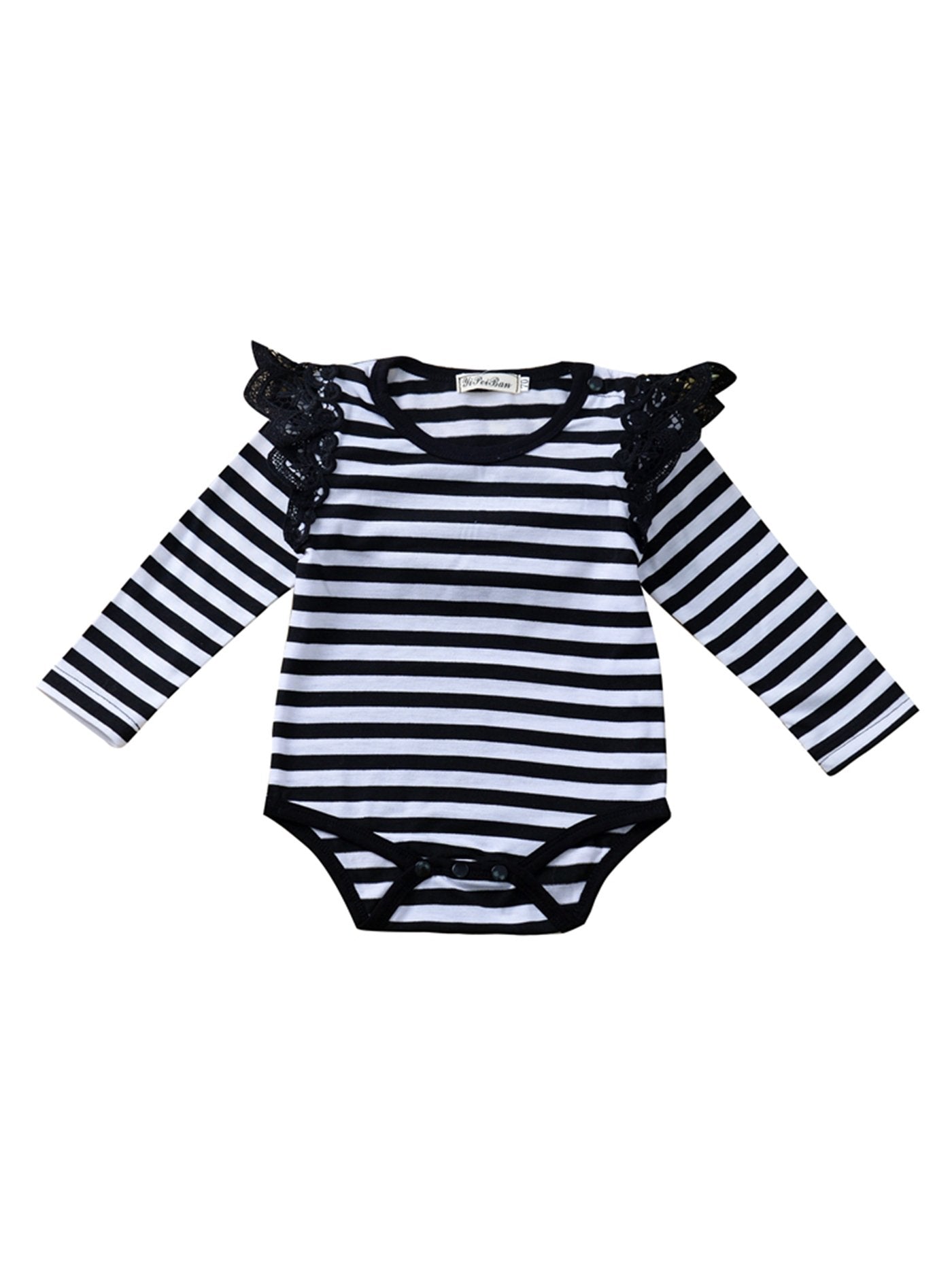 Infant Baby Lace Solid Color Long Sleeve Bodysuit - dianjiang-