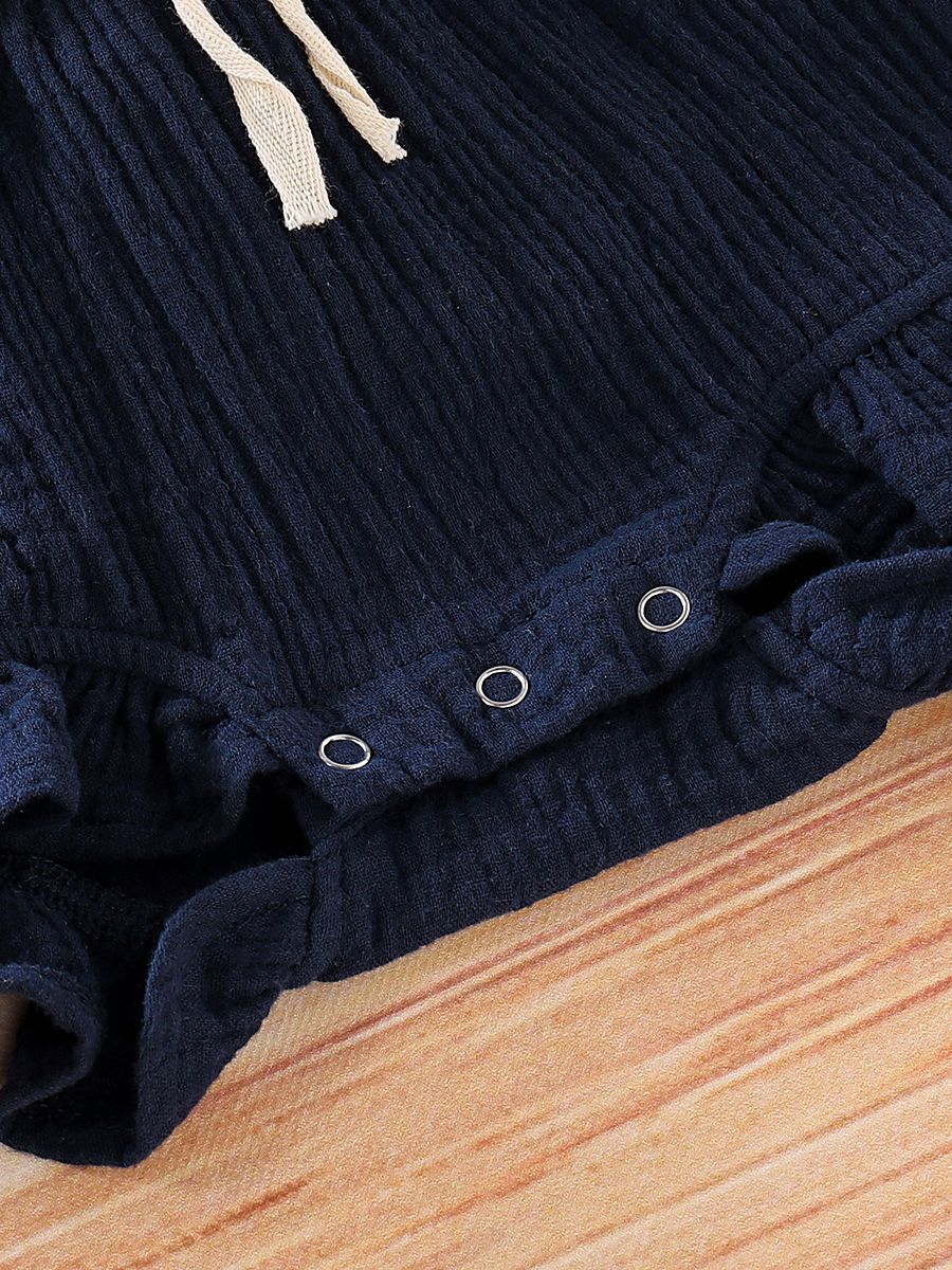 Cute Infant Baby Ruffle Solid Color Bodysuit Onesie - dianjiang-