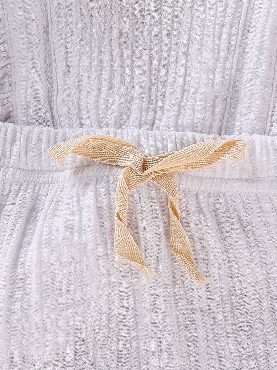 Cute Infant Baby Ruffle Solid Color Bodysuit Onesie - dianjiang-